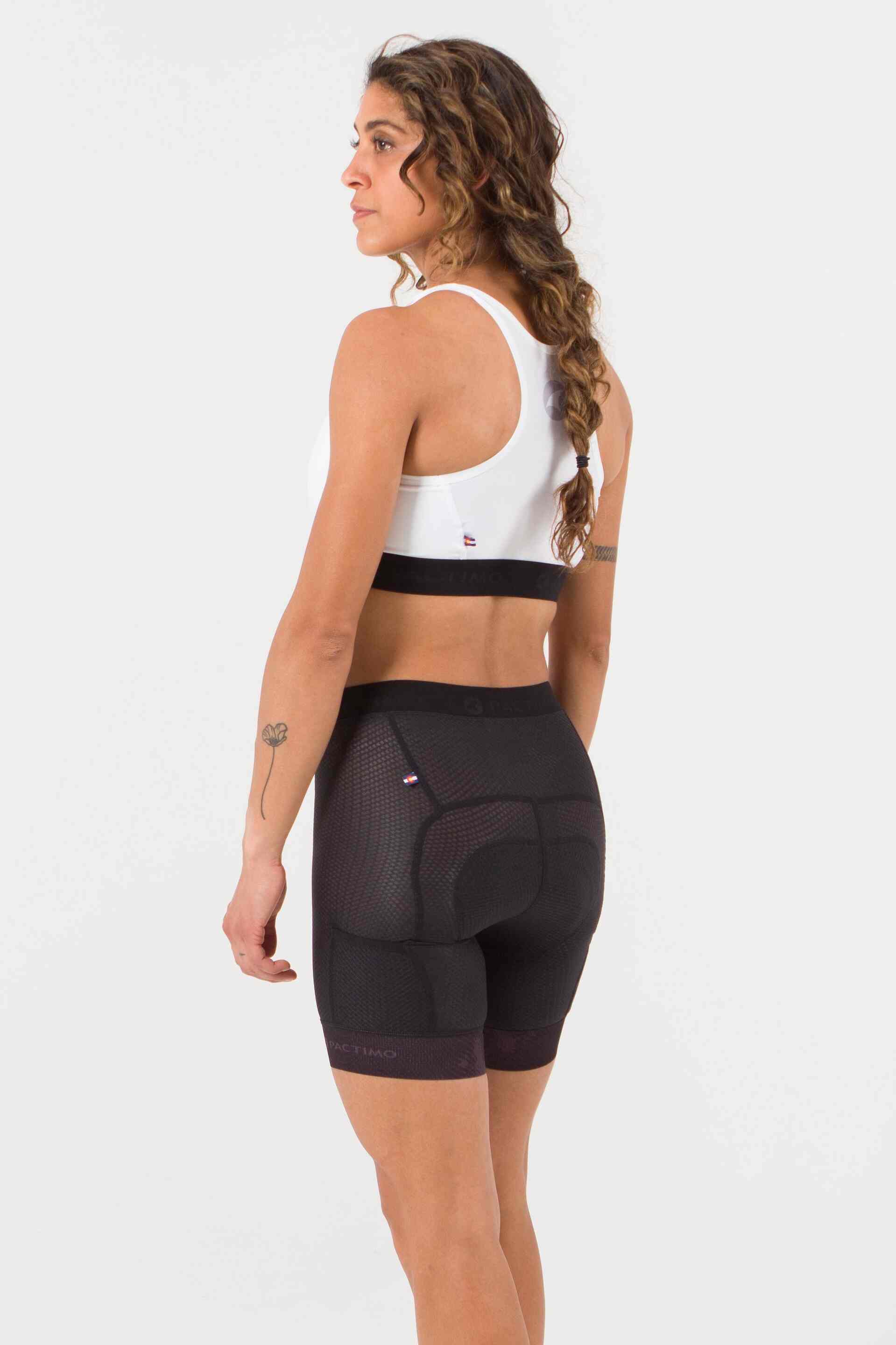 Women's Black MTB Short Liner - Back View