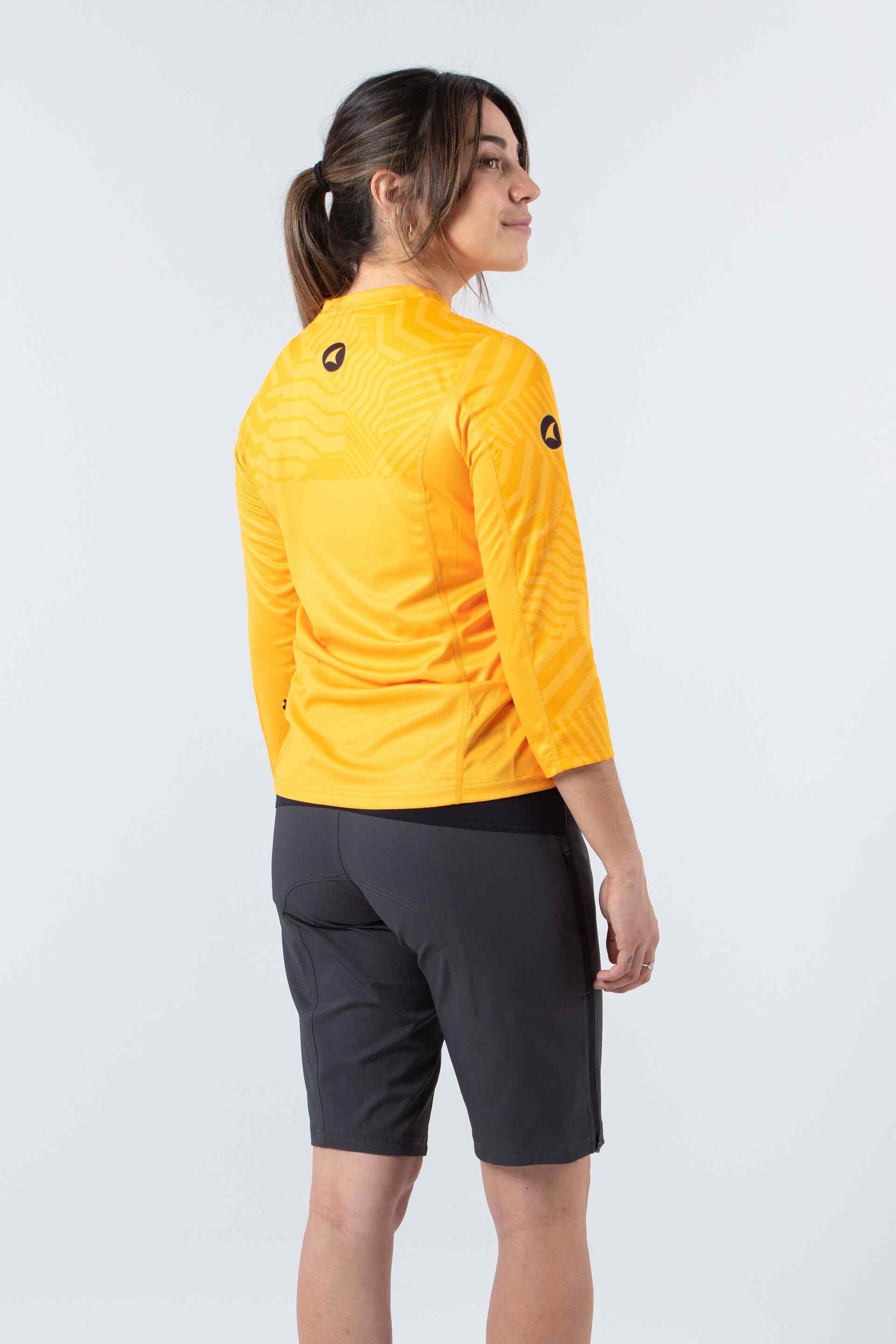 Women's Charcoal MTB Shorts - Back View