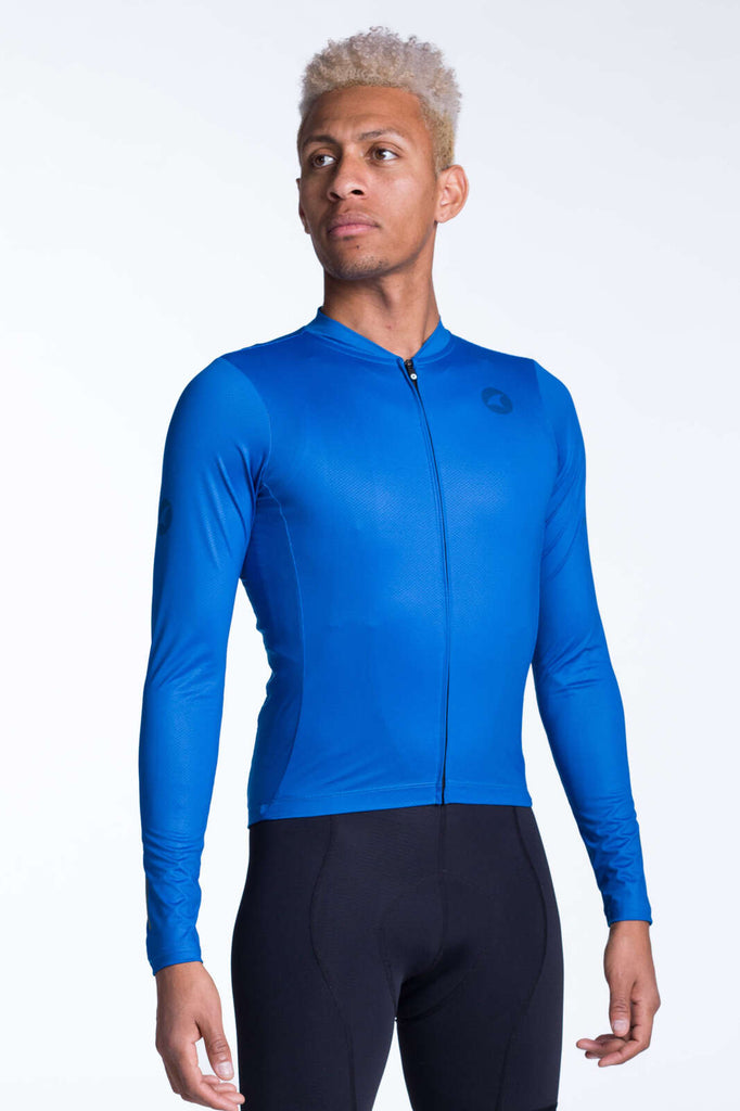 Men's Blue Colorado Retro Cycling Jersey, Ascent Aero